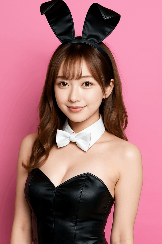 　青いバニー衣装のキャスト。那覇松山のガールズバーBUNNY BAR RABBITのキャスト一覧画像。